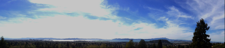 view of the bay from the Berkeley Hills